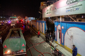 آتش سوزی کارخانه تولید رنگ در قم