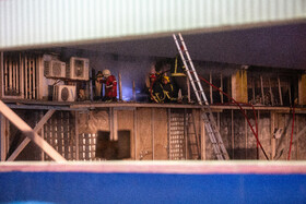 آتش سوزی کارخانه تولید رنگ در قم