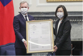 رئیس جمهوری تایوان در دیدار با قانونگذاران فرانسوی خواستار حمایت برای تضمین صلح شد