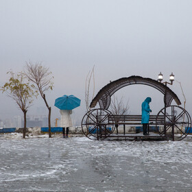 نخستین برف پاییزی تهران