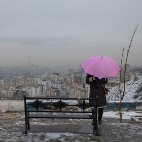 نخستین برف پاییزی تهران