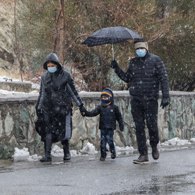 نخستین برف پاییزی تهران