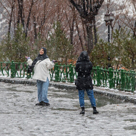 نخستین برف پاییزی تهران
