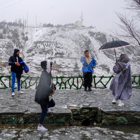نخستین برف پاییزی تهران
