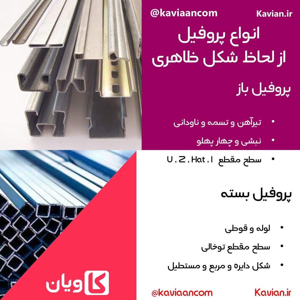 پروفیل چیست؟ کاربرد و انواع پروفیل