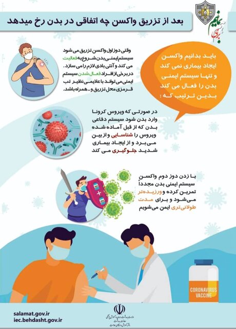 بعد از تزریق واکسن کرونا چه اتفاقی در بدن رخ میدهد؟