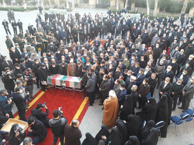 آغاز مراسم تشییع «حسن ایرلو» در محل وزارت امور خارجه 