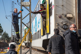 حادثه برخورد دو دستگاه قطار مترو کرج - تهران
