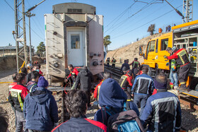 حادثه برخورد دو دستگاه قطار مترو کرج - تهران