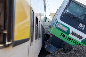حادثه برخورد دو دستگاه قطار مترو کرج - تهران