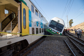 حادثه برخورد دو دستگاه قطار مترو کرج - تهران