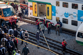 حادثه برخورد دو دستگاه قطار مترو کرج - تهران