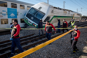 حادثه برخورد دو دستگاه قطار مترو کرج - تهران