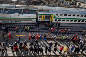 حادثه برخورد دو دستگاه قطار مترو کرج - تهران