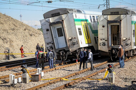 حادثه برخورد دو دستگاه قطار مترو کرج - تهران