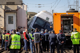 حادثه برخورد دو دستگاه قطار مترو کرج - تهران
