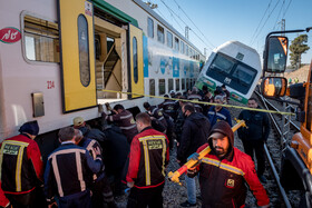 حادثه برخورد دو دستگاه قطار مترو کرج - تهران