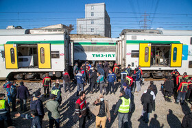 حادثه برخورد دو دستگاه قطار مترو کرج - تهران