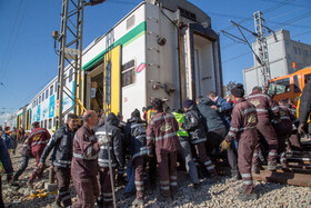حادثه برخورد دو دستگاه قطار مترو کرج - تهران