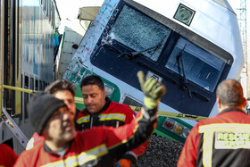 حادثه برخورد دو دستگاه قطار مترو کرج - تهران