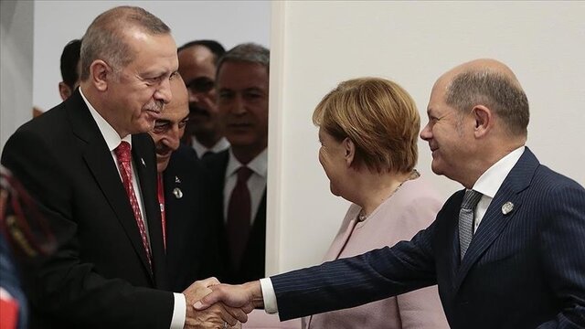مسائل دوجانبه و منطقه‌ای، محور رایزنی اردوغان و صدراعظم جدید آلمان 