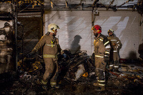 آتش سوزی در ۱۵ مغازه و انبار «ناصرخسرو» 