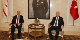 دیدار پشت درهای بسته اردوغان و رئیس جمهوری قبرس شمالی