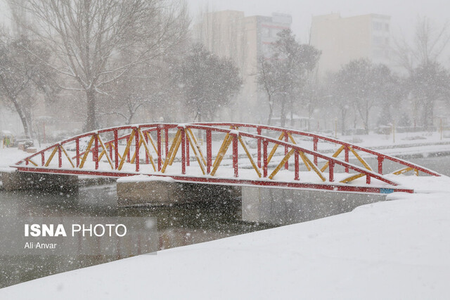 اولین بارش برف زمستانی - اردبیل