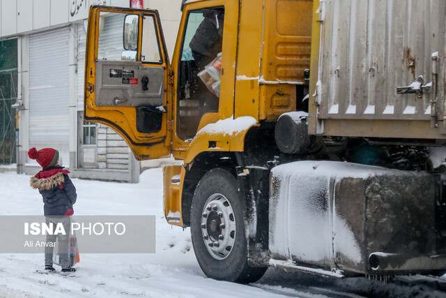 اولین بارش برف زمستانی - اردبیل
