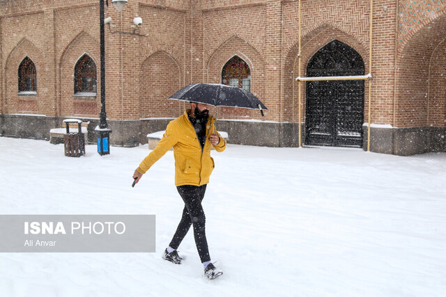 اولین بارش برف زمستانی - اردبیل