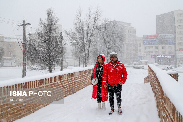اولین بارش برف زمستانی - اردبیل