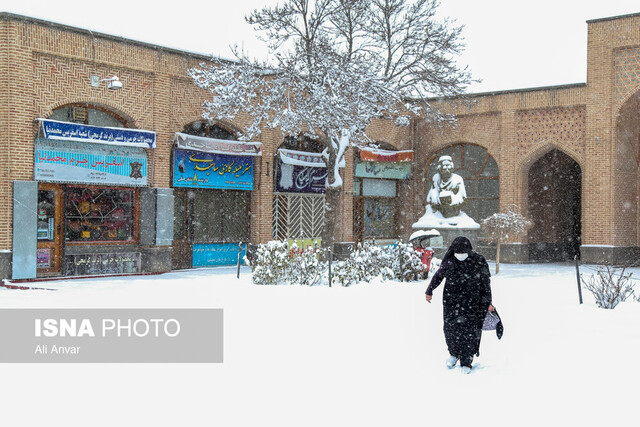 اولین بارش برف زمستانی - اردبیل