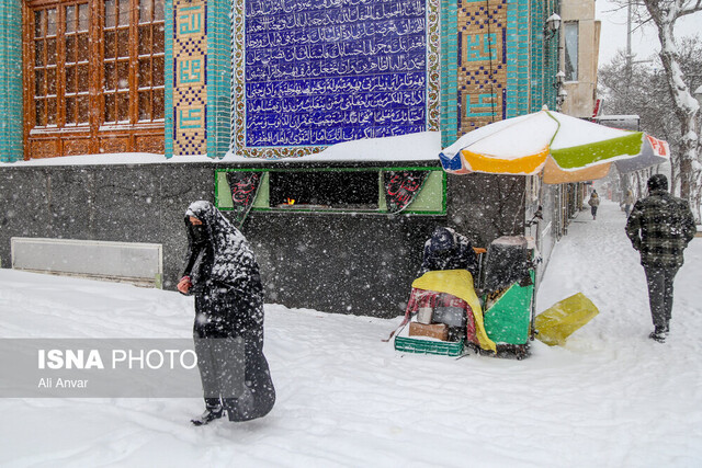 اولین بارش برف زمستانی - اردبیل