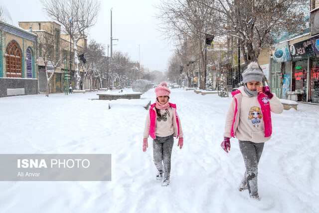 اولین بارش برف زمستانی - اردبیل
