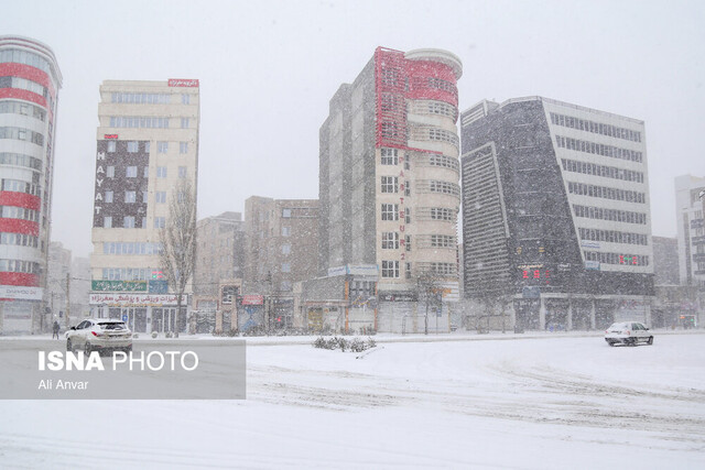 اولین بارش برف زمستانی - اردبیل