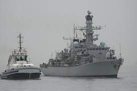 استقرار کشتی جنگی انگلیسی در دریای شمال برای رصد تحرکات روسیه