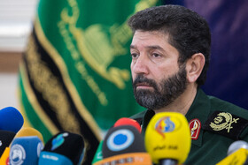 سردار حسن حسن‌زاده فرمانده سپاه محمد رسول الله(ص) تهران بزرگ در نشست خبری بزرگداشت دومین سالگرد شهادت سپهبد شهید حاج قاسم سلیمانی