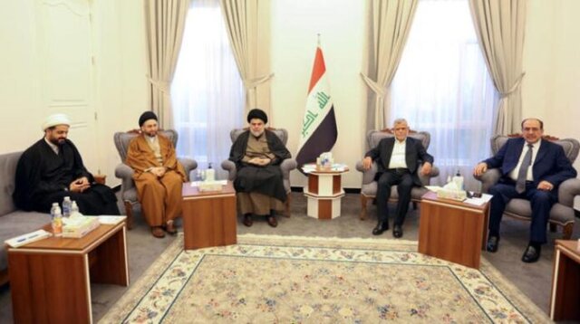 عکس آرشیوی است اعلام پایبندی مقتدی صدر به دولت اکثریت ملی در دیدار با رهبران چارچوب هماهنگی