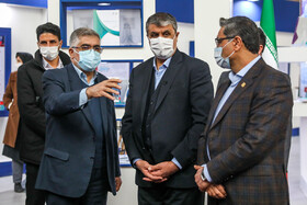 حضور محمد اسلامی، رئیس سازمان انرژی اتمی در چهارمین روز نمایشگاه دستاوردهای جهاد دانشگاهی ۱۴۰۰