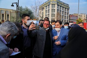 حضور دکتر مخبر، معاون اول رئیس جمهور، در مراسم بزرگداشت حماسه ۹ دی در میدان امام حسین (ع)