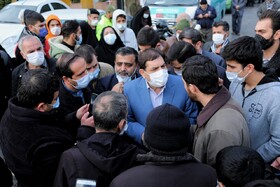 حضور دکتر مخبر، معاون اول رئیس جمهور، در مراسم بزرگداشت حماسه ۹ دی در میدان امام حسین (ع)