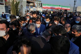 حضور دکتر مخبر، معاون اول رئیس جمهور، در مراسم بزرگداشت حماسه ۹ دی در میدان امام حسین (ع)