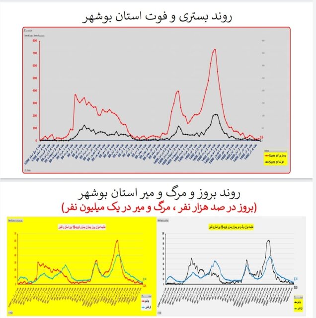 ۳۱۱ فوت جدید کرونایی در کشور طی هفته اخیر/ مرگومیر صفر در یک استان