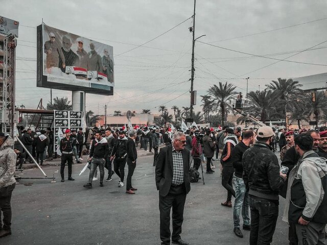 تجمع میلیونی در بغداد به مناسبت دومین سالگرد شهادت سردار سلیمانی و ابومهدی