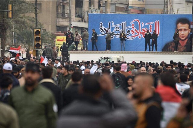 تجمع میلیونی در بغداد به مناسبت دومین سالگرد شهادت سردار سلیمانی و ابومهدی