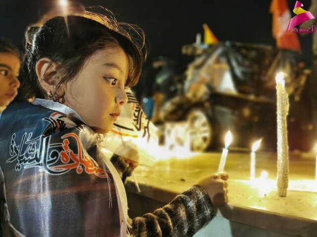 تجدیدعهد مردم عراق با شهید سلیمانی و ابومهدی در ساعت و محل شهادت