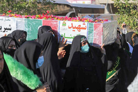 تشییع شهدای گمنام شهرستانهای دشتستان و عسلویه در استان بوشهر