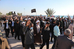 تشییع شهدای گمنام شهرستانهای دشتستان و عسلویه در استان بوشهر