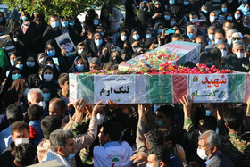 تشییع شهدای گمنام شهرستانهای دشتستان و عسلویه در استان بوشهر