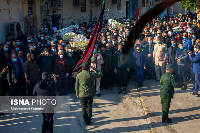 بدرقه تا بهشت؛ وداع بوشهری‌ها با ۴ شهید گمنام دفاع مقدس